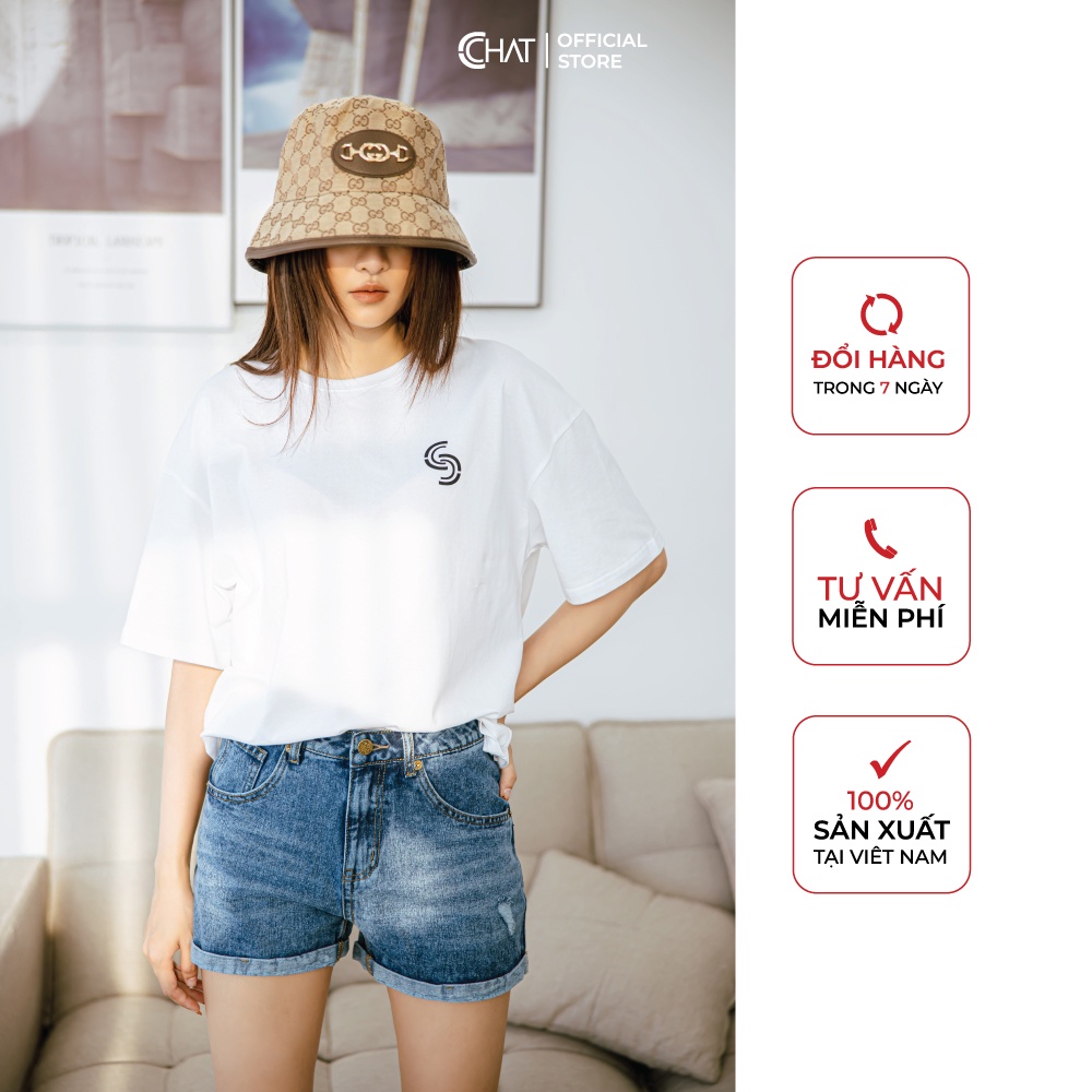 Quần Đùi Nữ 𝐂𝐂𝐇𝐀𝐓 Jean Lơ Vê Gấu Dáng Chữ A Phong Cách Trẻ Trung  Năng Động 11QNJ0002AH