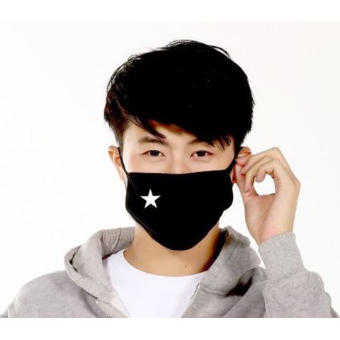 Khẩu Trang Đen Ngôi Sao Cao Cấp | Khẩu Trang Midnight Star Hàn Quốc | BigBuy360 - bigbuy360.vn