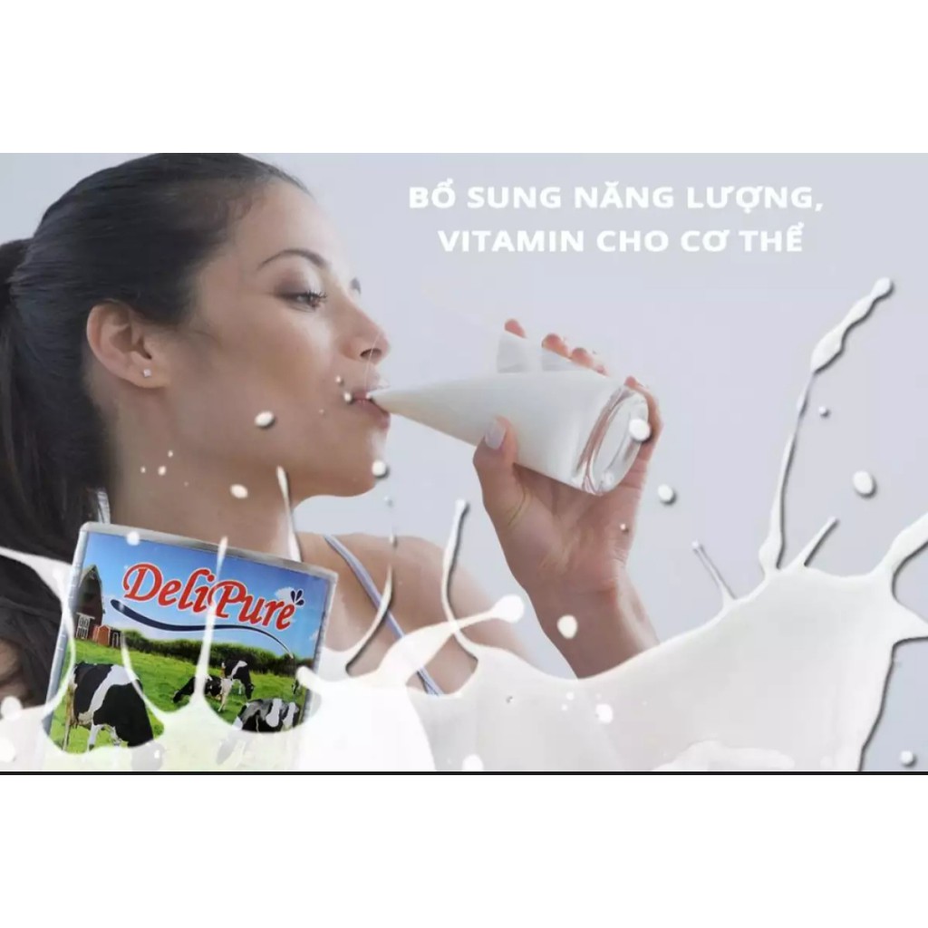 Combo 04 lon sữa đặc có đường Delipure ( 1 kg/lon)