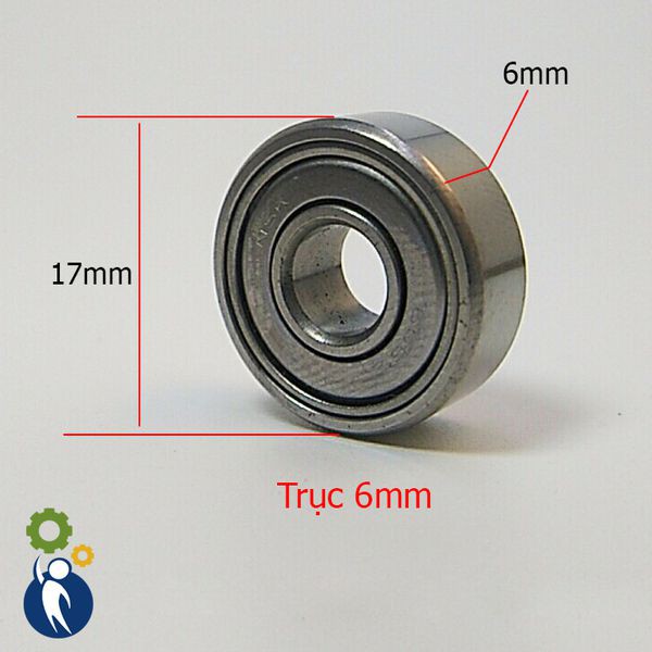 Vòng Bi Trục 6mm 6x17x6mm