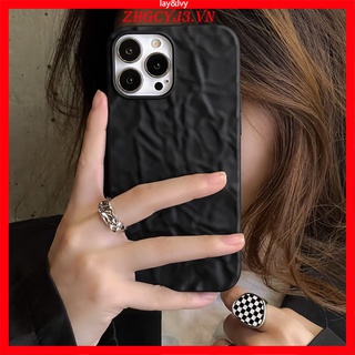 Ốp Điện Thoại Silicon IMD Mềm Họa Tiết Lá Thiếc Đen Hoạt Hình Cho IPhone 7Plus XS XR XSmax 11/12/13 Pro Max