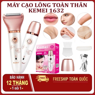 Máy Cạo Lông Toàn Thân  2 in 1 Cao Cấp - An Toàn Cho Body Kemei Km - 1632