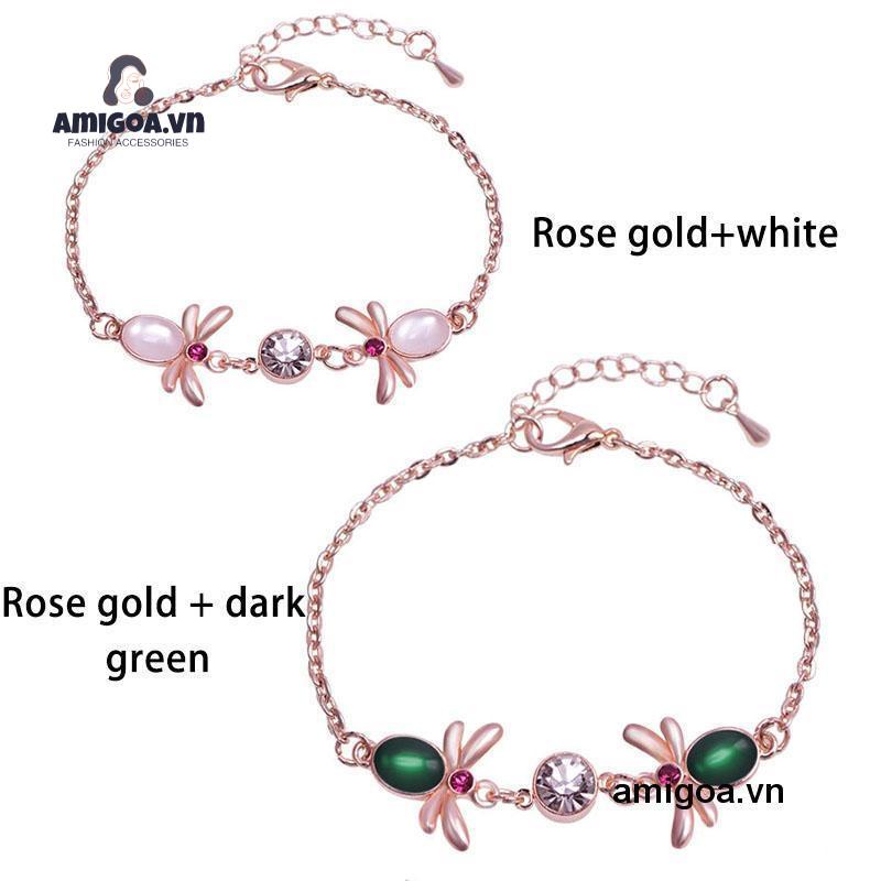 Vòng Đeo Tay Hình Chú Ong Màu Vàng Hồng Nhỏ Xinh Phong Cách Dân Tộc Cho Nữ