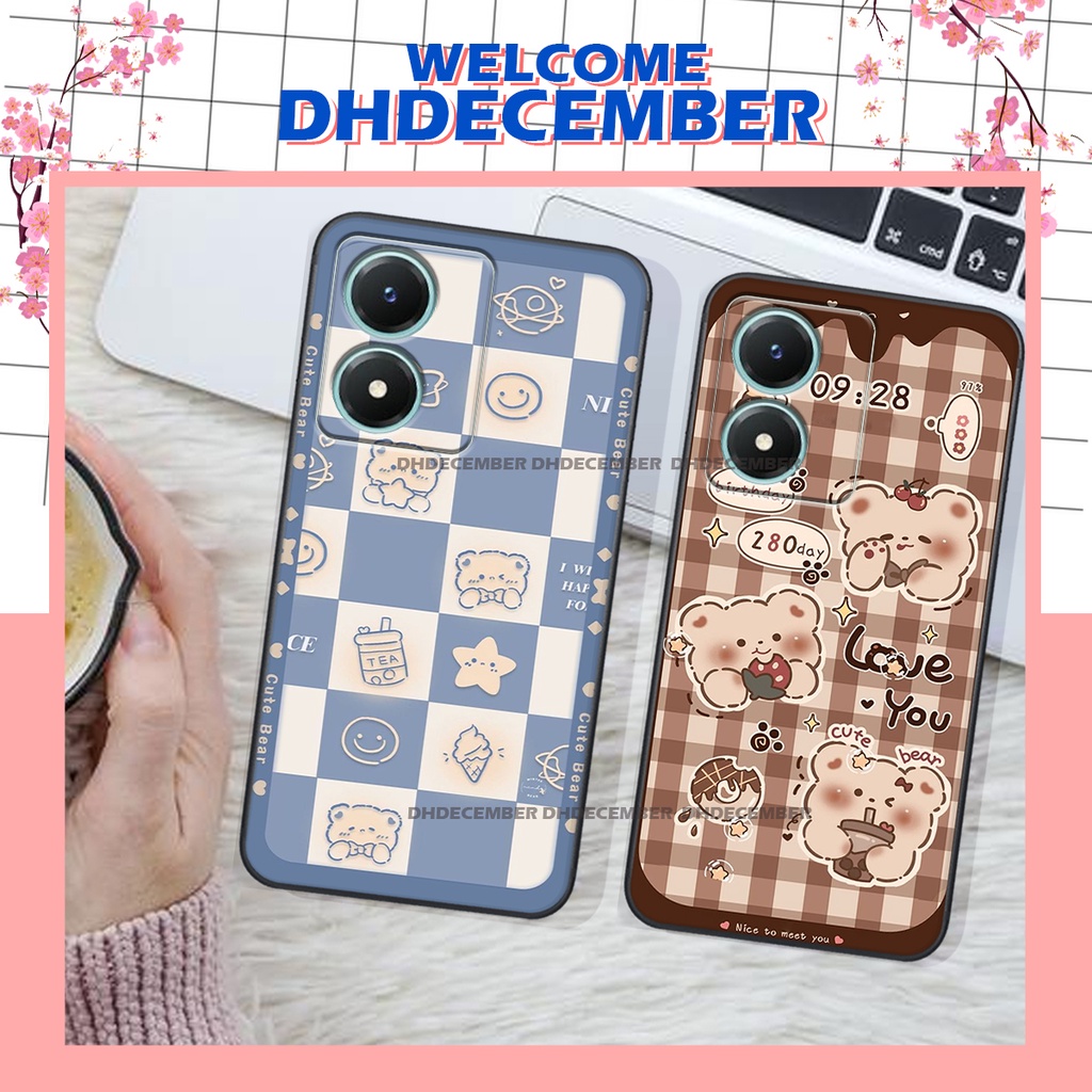Ốp lưng Vivo Y02S in hình 3D GẤU cute be@r, soda, happy day cực hot ,thời thượng
