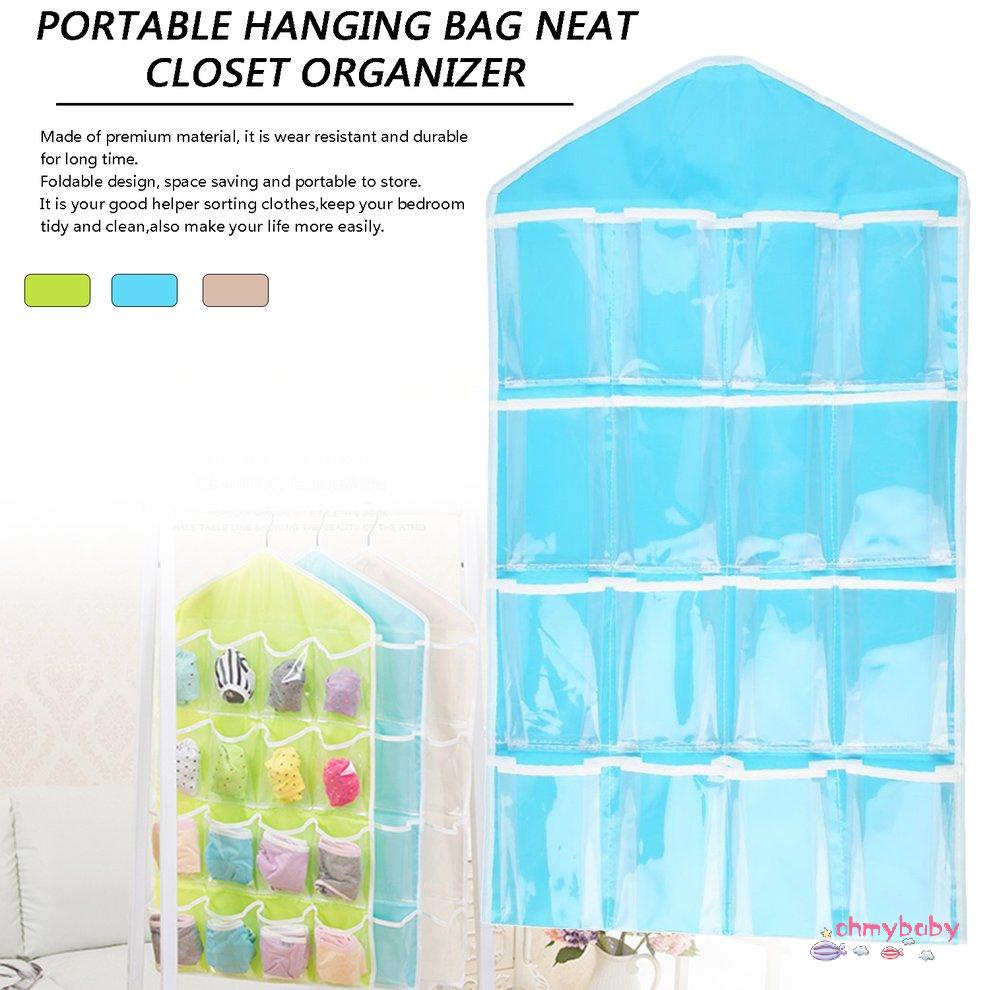 16 túi xách tay Túi treo đồ chơi Lưu trữ ngăn nắp Tủ treo tường ngăn nắp [8/2]