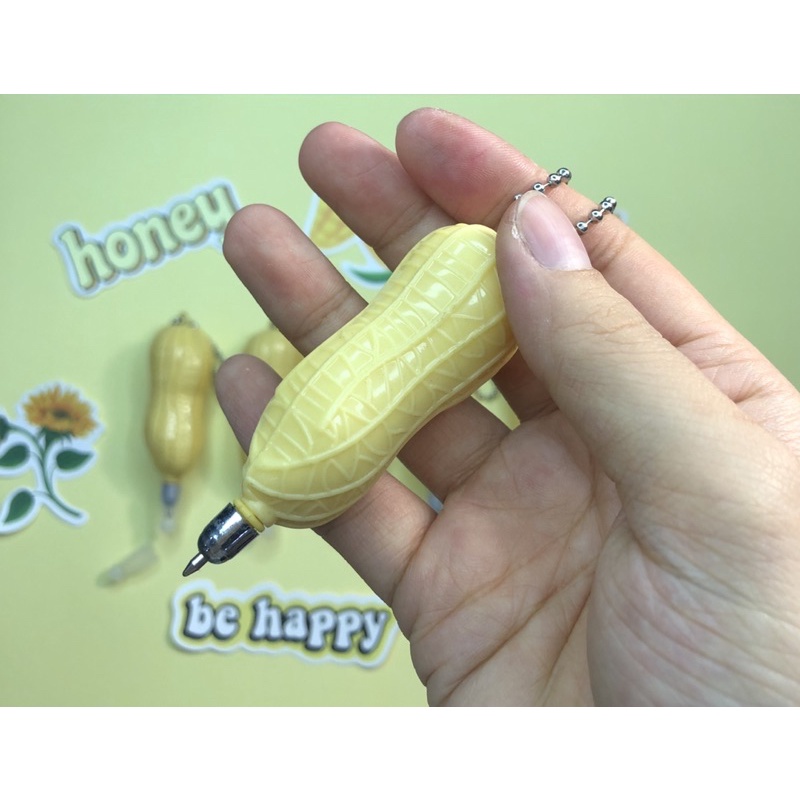 A16 Bút bi móc khoá hình đậu phộng , bút hình lạc ngộ nghĩnh