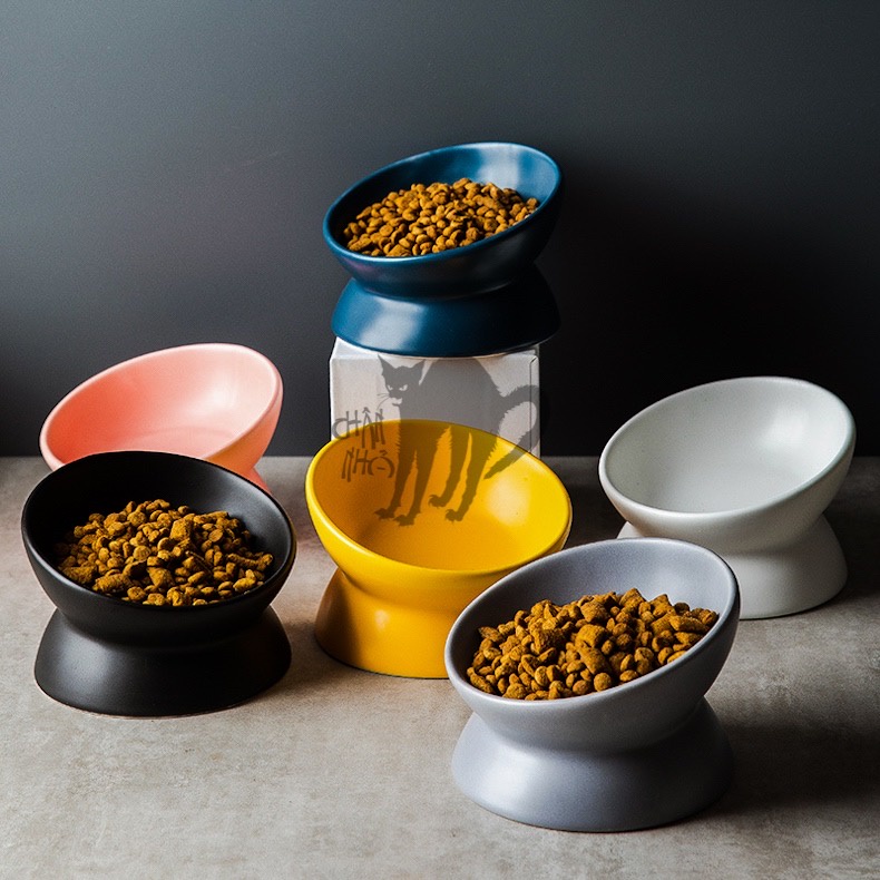 Bát Ăn Cho Mèo Bằng Sứ Cao Cấp Vệ Sinh Sạch Sẽ
