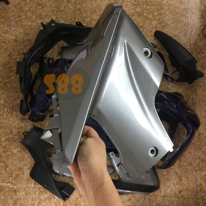 Bộ dàn áo xe WAVE S110 - RS110 đời 2009 đến 2010, nhựa ABS nguyên sinh xanh tím