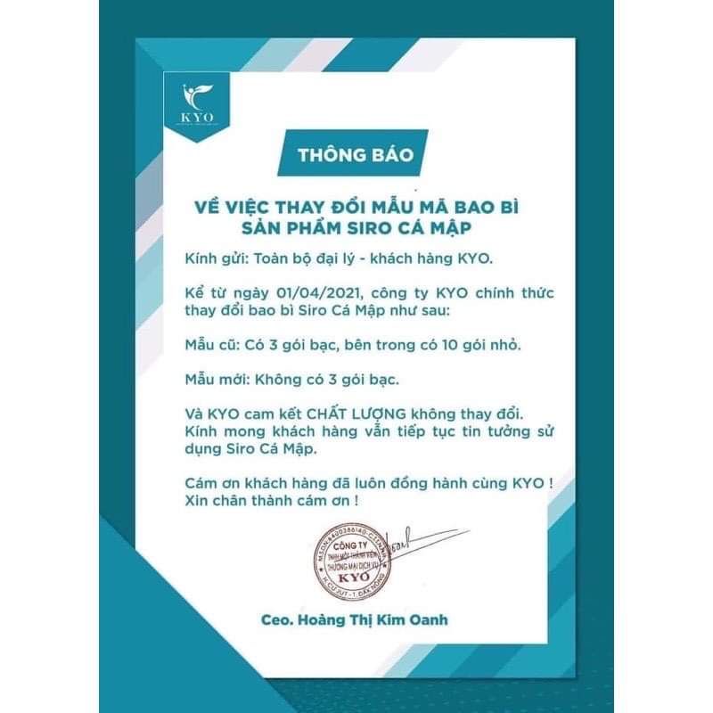 Siro hỗ trợ ngon miệng cá mập Gold  Cam kết chính hãng