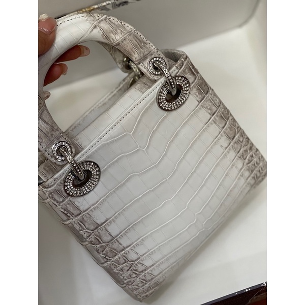 Túi xách nữ thương hiệu Dior CD lady 17 cao cấp da cá sấu sông nile được khâu tay