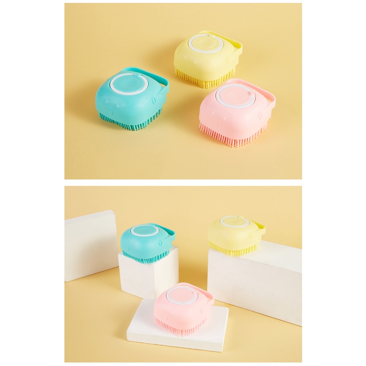 Bàn chải tắm silicon cho chó mèo thú cưng | Bé Ba Petshop