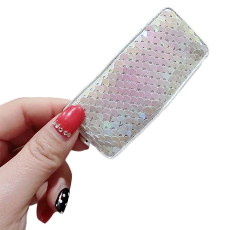 Kẹp Tóc Họa Tiết Vảy Cá Màu Gradient Cỡ Lớn Độc Đáo Cho Nữ