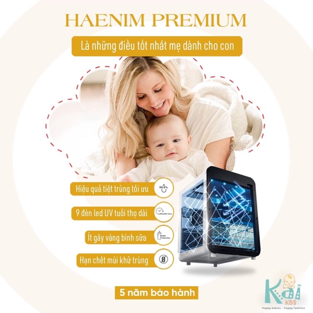 🎀 HÀNG CÓ SẴN 🎀 MÁY TIỆT TRÙNG BÌNH SỮA HAENIM THẾ HỆ 4 & HAENIM PREMIUM