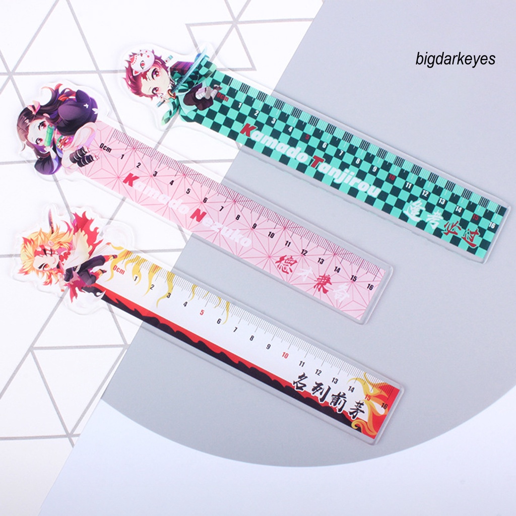 Thước Kẻ Chống Nứt In Hình Anime Demon Slayer Cho Học Sinh