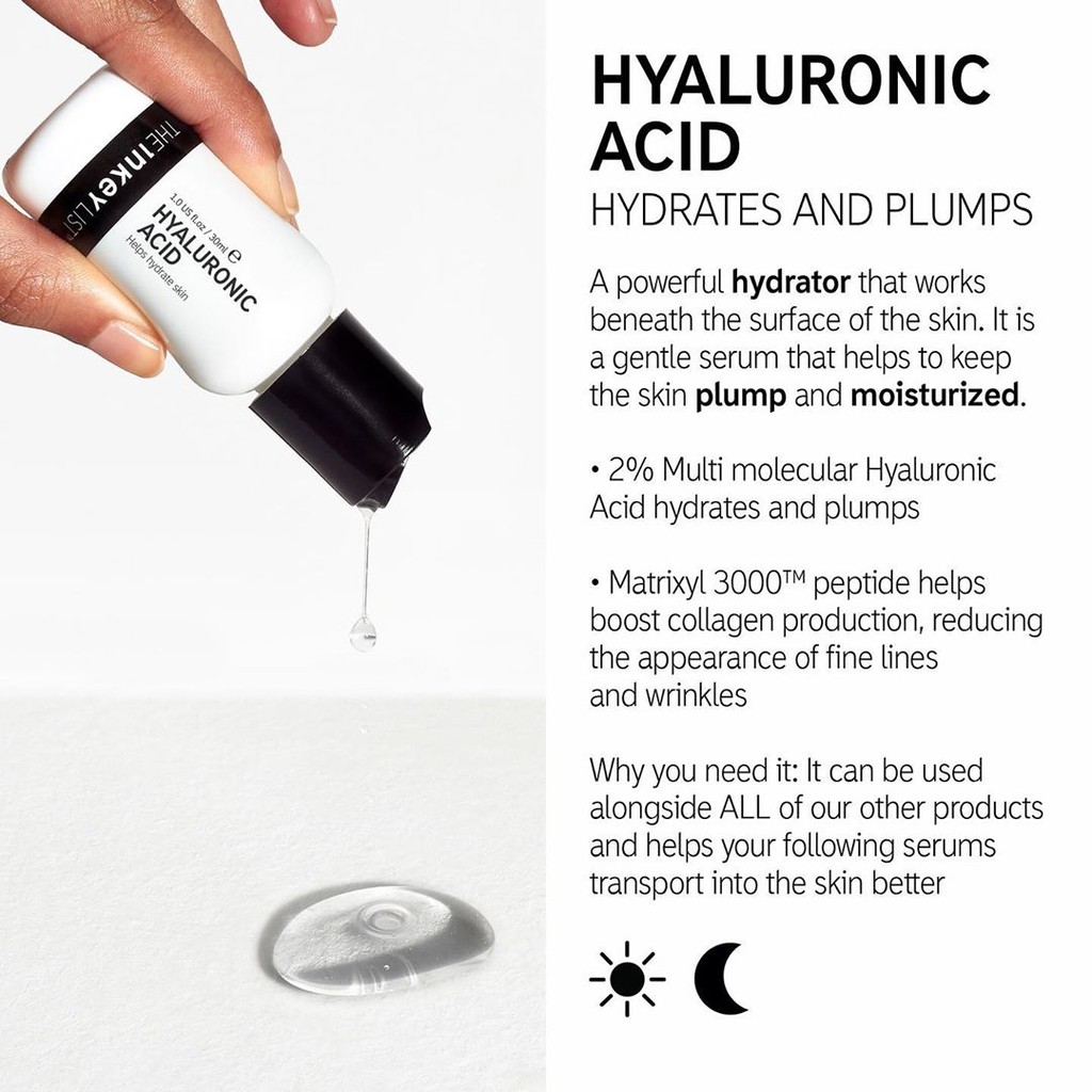 The Inkey List Hyaluronic Acid - Serum Cấp Ẩm Hyaluronic Acid The Inkey List 30ml