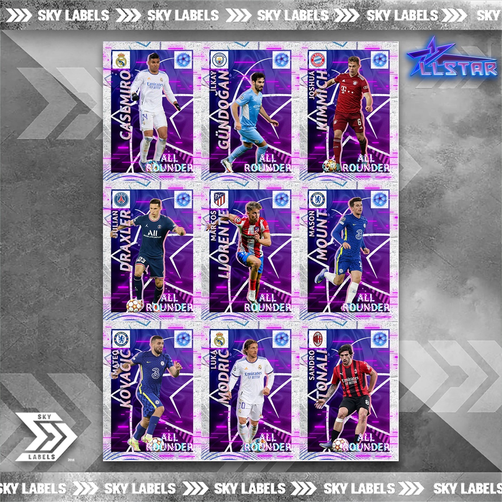 Thẻ SKY UCL ALL ROUNDER | Casemiro, Kimmich, Lika Modric, Mason Mount, Llotente, Draxler, Gundogan, Kovacic, Tonali