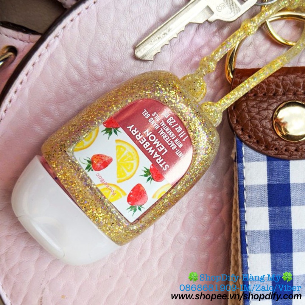 Hàng Mỹ,có Bill- Nước Rửa Tay Khô Diệt Khuẩn Dưỡng Ẩm Tự Nhiên BBW BATH BODY WORK Anti-Bacterial Hand Gel PocketBac 29ml