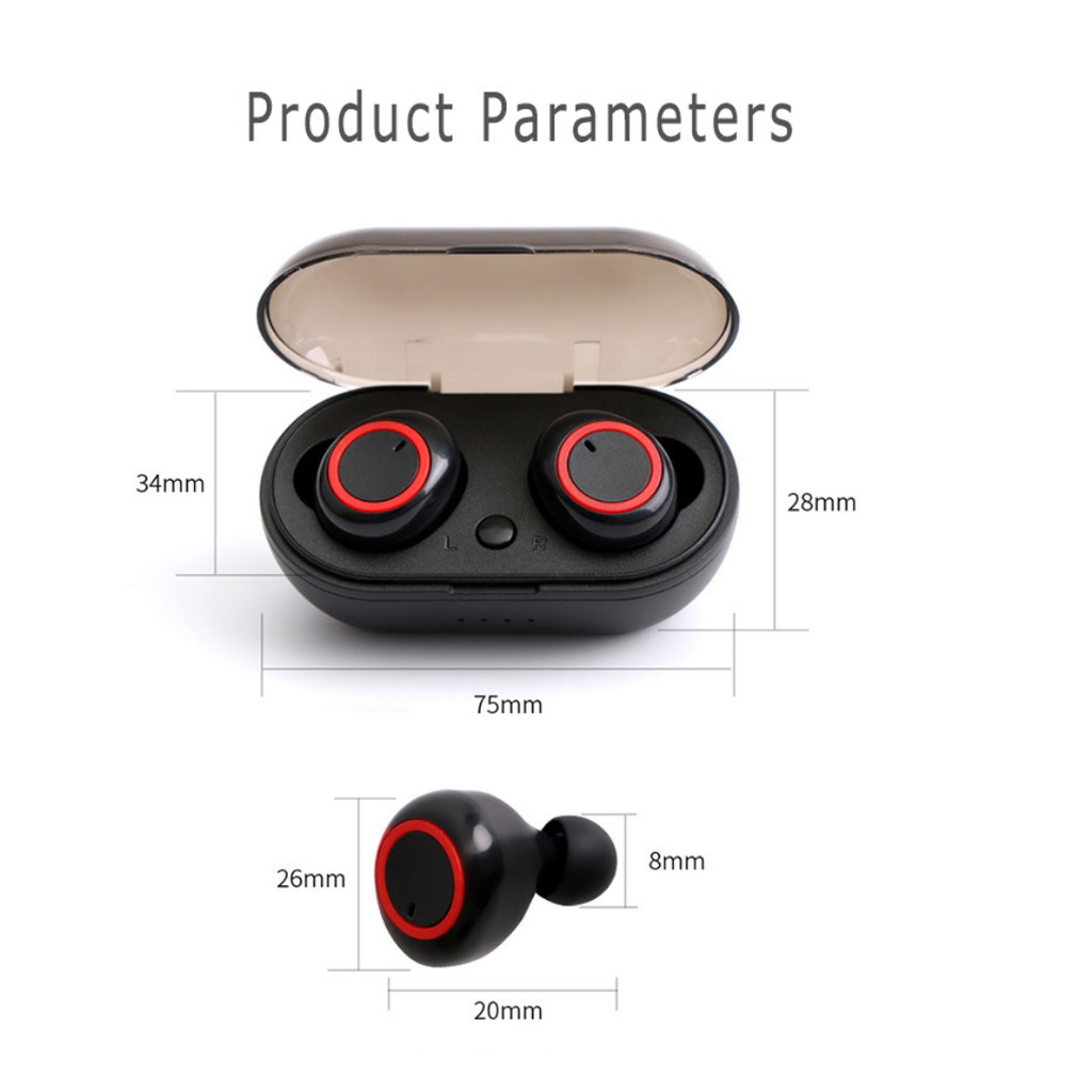 Tai Nghe Bluetooth Y50 / TWS4 Thể Thao / Không Dây / 5.0 Có Ngăn Sạc / Cảm Ứng