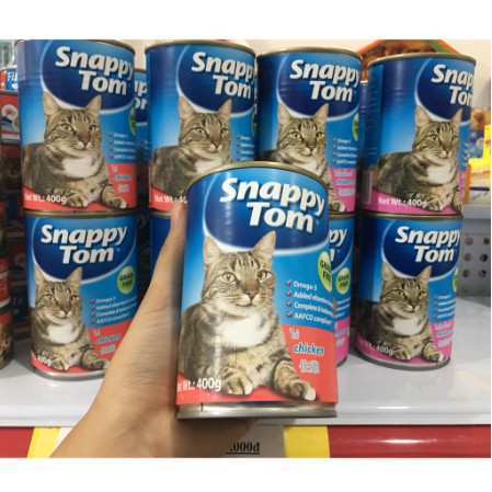 Pate (xốt) cho mèo Snappy Tom lon 400 gram - nhập khẩu thái lan