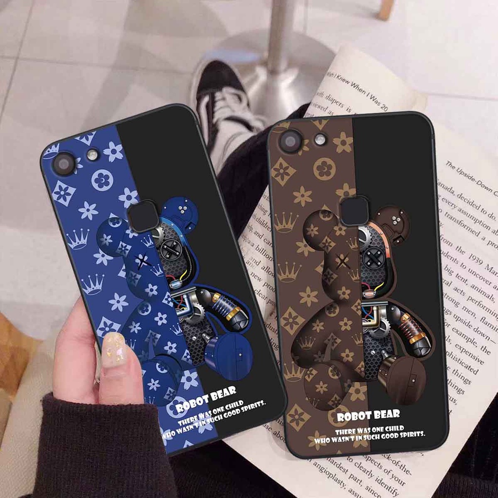 Ốp Vivo V7 / V7 Plus / V7+ bear brick, gấu đáng yêu, dễ thương