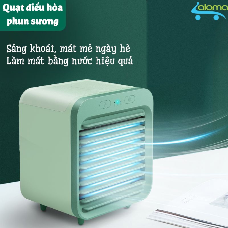 Quạt đá điều hòa phun sương Jatek SL-08 Quạt hơi nước mini để bàn làm mát 8-10 độ dùng pin sạc 8-10 tiếng