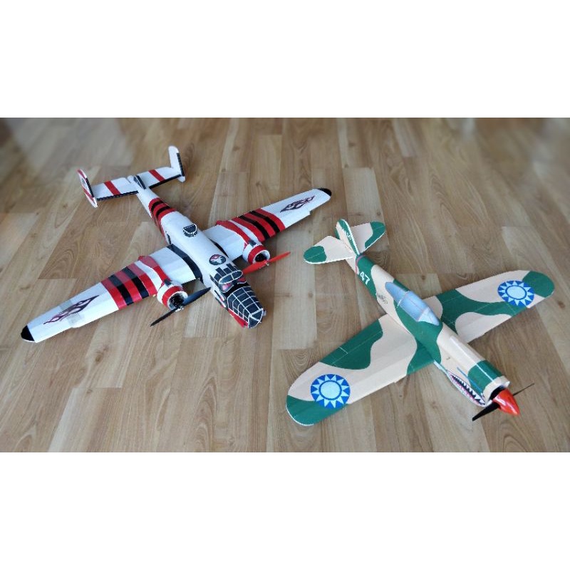 Bộ vỏ kit máy bay P-40 sải 60cm-1m