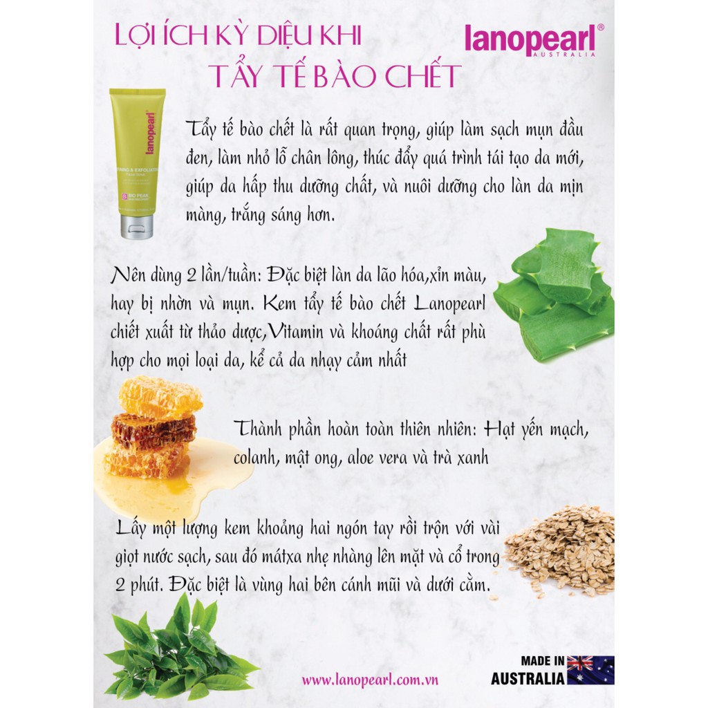 Kem Tẩy Tế Bào Chết Lanopearl - 100ml - Úc | BigBuy360 - bigbuy360.vn