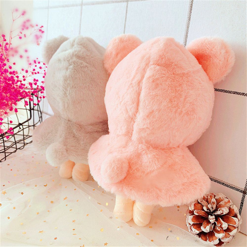 outfit doll 20cm Áo choàng vải lông thiết kế tai gấu đáng yêu mềm mại dành cho búp bê