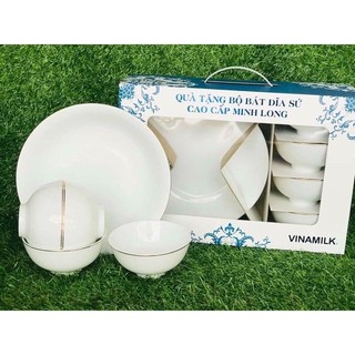 Bộ sản phẩm bát đĩa sứ cao cấp Minh Long 1 gồm 4 chén 1 dĩa