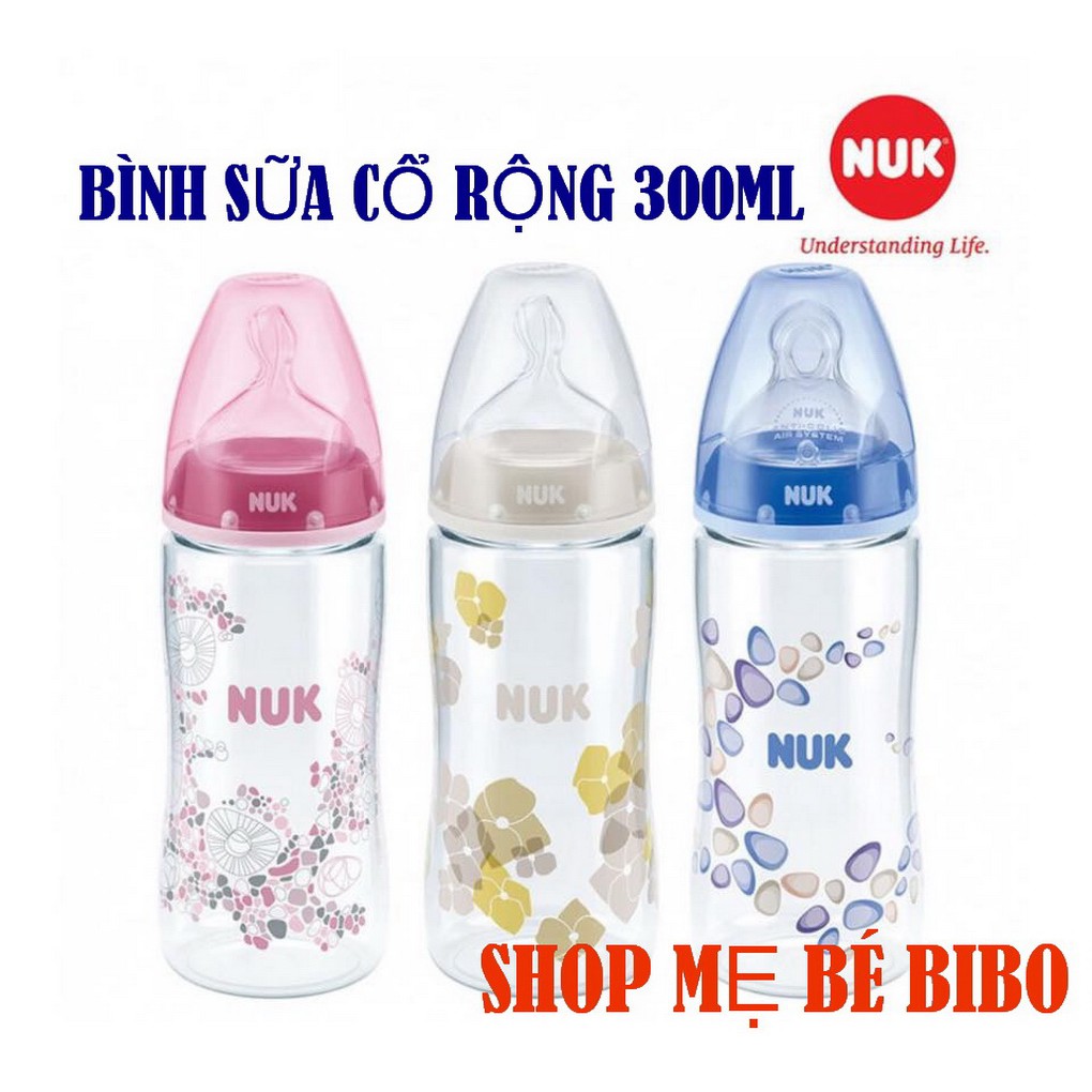 BÌNH SỮA NUK CỔ RỘNG NHỰA PA 300ML