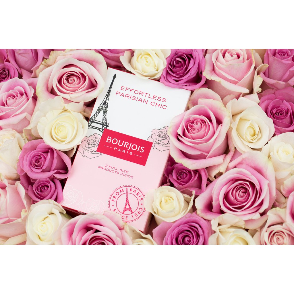 Set phấn highlight + son kem lì Bourjois Paris - Effortless Parisian Chic