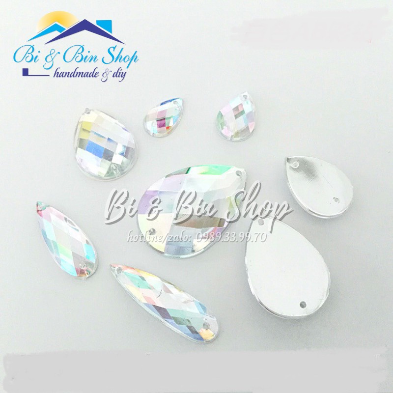 Hạt Đá Kết Giọt Nước Ánh Cừ AB