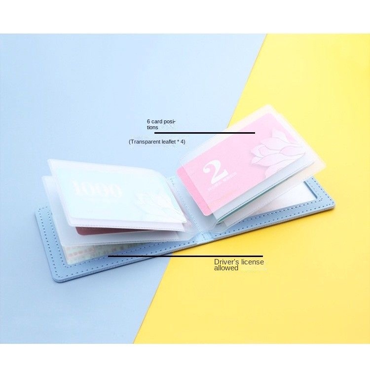 Ví Đựng Bằng Lái Xe Hai Trong Một Có 6 Ngăn Đựng Bằng Lái Xe Họa Tiết Hoạt Hình Dễ Thương Dành Cho Bạn Nữ