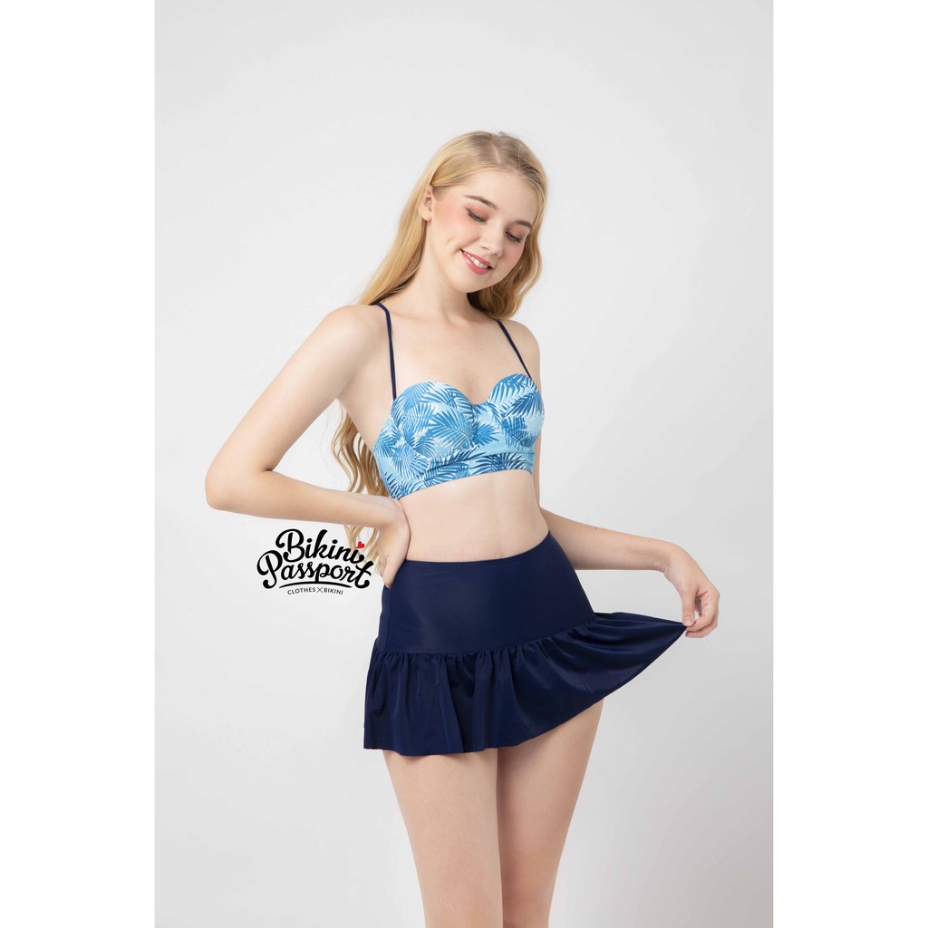 [Mã LTNP50 giảm 50K đơn 150K] Đồ bơi Nữ BIKINI PASSPORT kiểu hai mảnh váy áo crotop- màu Xanh navy - BS038_NV | BigBuy360 - bigbuy360.vn