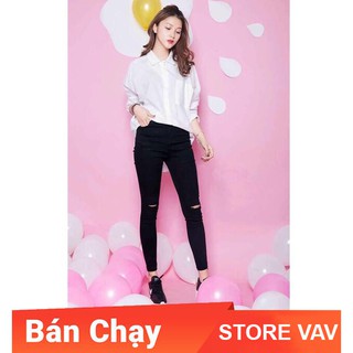 Quần kaki rách gối hàng đẹp loại 1 - storevav