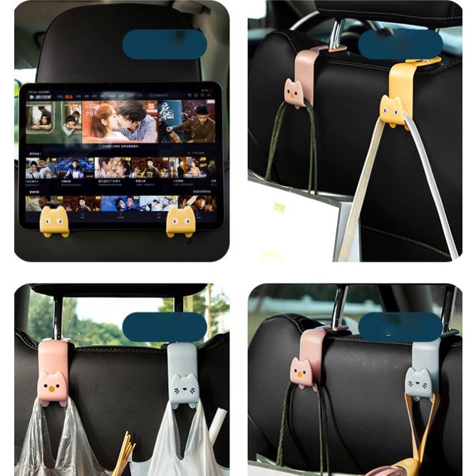 Set 2 móc treo đồ XIAODUOJIAJU gắn lưng ghế xe hơi tiện dụng