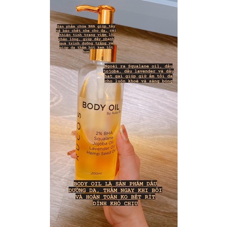 Dầu dưỡng da body oil rucos 4% BHA | BigBuy360 - bigbuy360.vn