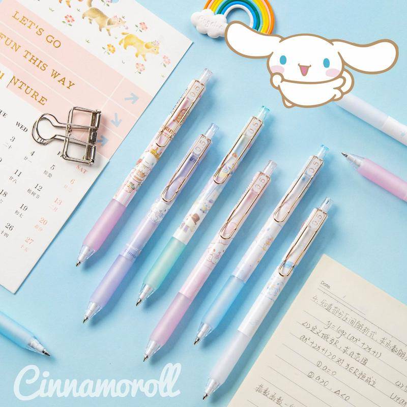 SANRIO Set 6 Bút Chì Bấm Ngòi 0.5MM Tạo Hình Kuromi Cinnamoroll Dễ Thương