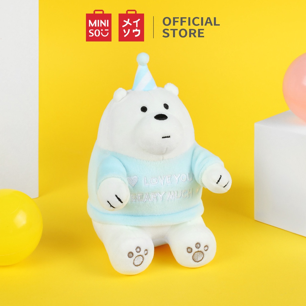 Gấu bông Đồ chơi Thú nhồi bông Búp bê &amp; Thú nhồi bông gấu bông thú nhồi bông MINISO We Bare Bears Birthday Hat