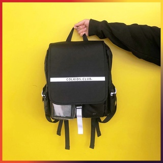 Balo Thời Trang Đi Học  - Balo Đen Nam Nữ Colkids Club Phản Quang Cá Tính BL08