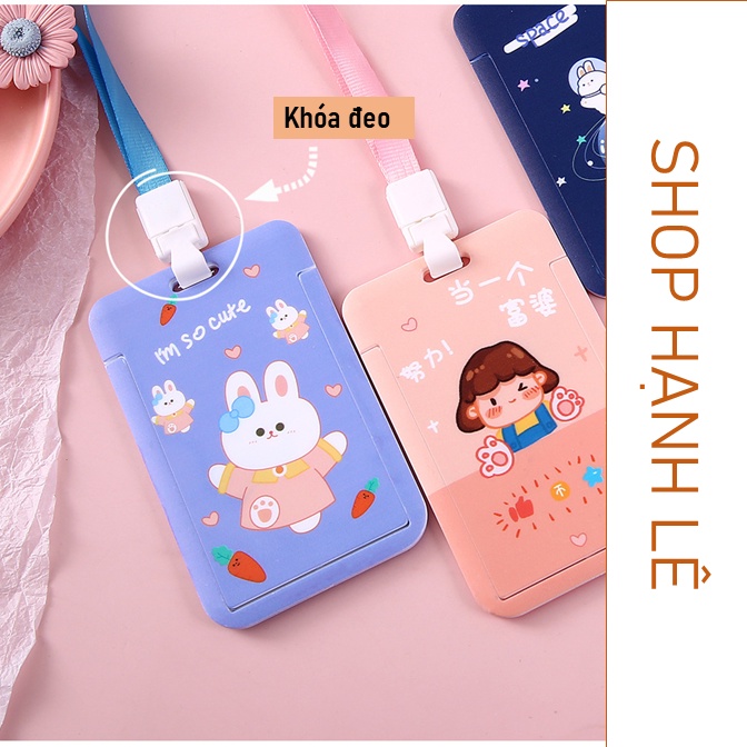 Dây đeo thẻ họa tiết hoạt hình đáng yêu cho học sinh sinh viên hoặc người đi làm