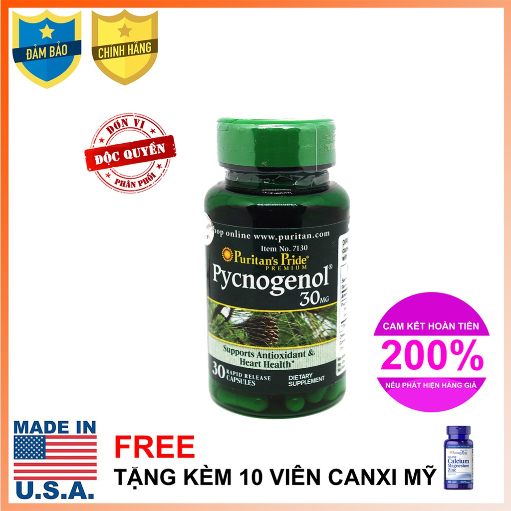 chống oxy hóa mạnh gấp 50 lần vitamin E ngừa lão hóa từ bên trong, Chiết xuất nhựa cây thông đỏ Pycnogenol