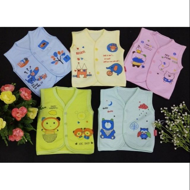 Áo gile bông xốp cho bé trai bé gái, áo gile bông xốp sơ sinh