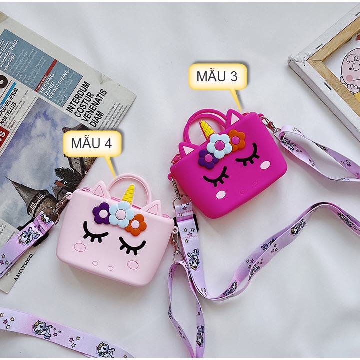 Túi đeo chéo bé gái silicone hoạt hình anime TUI11
