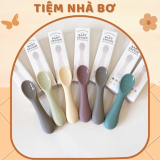 Thìa muỗng ăn dặm silicone Bluemama cho bé, thìa cho bé ăn dặm