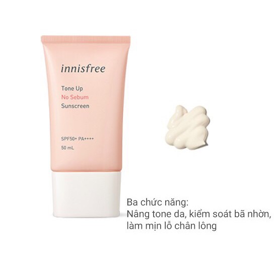 [Mẫu Mới] Kem Chống Nắng Kiềm Dầu Innisfree Tone Up No Sebum Sunscreen SPF50+