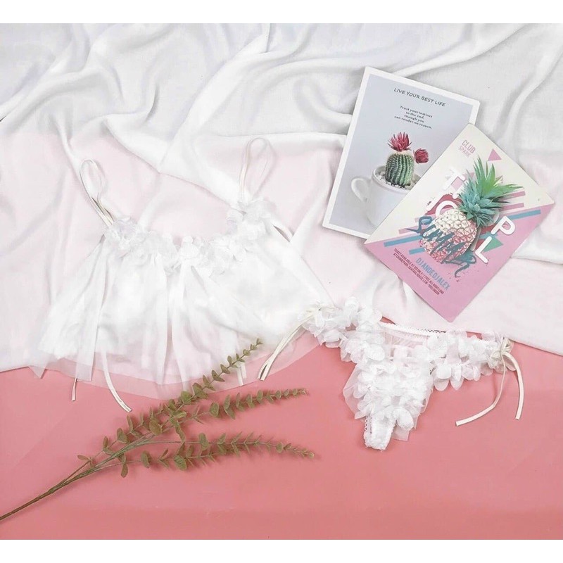 SET BỘ NGỦ 2 MẢNH ÁO KÈM CHÍP COSPLAY TIỂU THƯ NHẸ NHÀNG HÀNG QUẢNG CHÂU ( MSV81.5297 ) | BigBuy360 - bigbuy360.vn