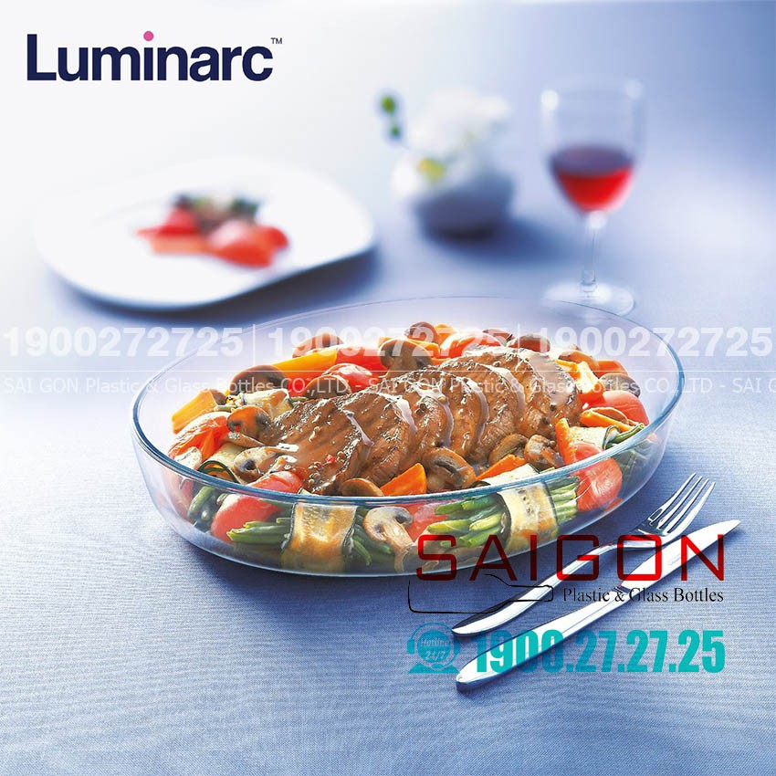 Khay Nướng Thủy Tinh Luminarc Oval J1338 , J1339 | Thùy Chọn Kích Thước ,Thủy Tinh Cao Cấp