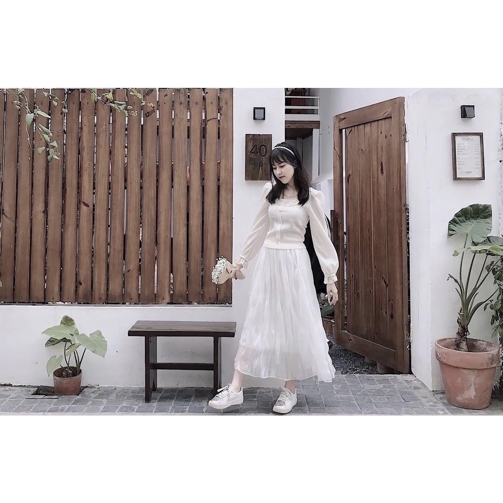 [ Quà tặng là chun buộc tóc ]  Chân váy nhún nhăn siêu xinh 2 lớp- Hàng chất lượng loại 1 | BigBuy360 - bigbuy360.vn