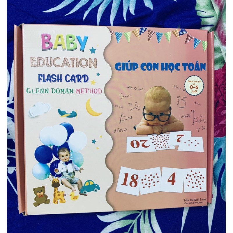 FLASHCARD GLENN DOMAN CHUẨN IVORY 350 - Bộ thẻ chấm Dotcard Giúp con học toán size to chuẩn 28x28cm